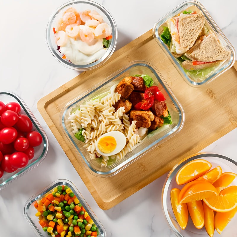 24pcs (Boxs And Lids) Glass Food Storage Containers With Lids, Meal Prep, Pantry Kitchen Storage Containers For Lunch, Leak Proof, Airtight Glass Lunch Bento Boxes For Microwave, Oven, Freezer And Dishwasher