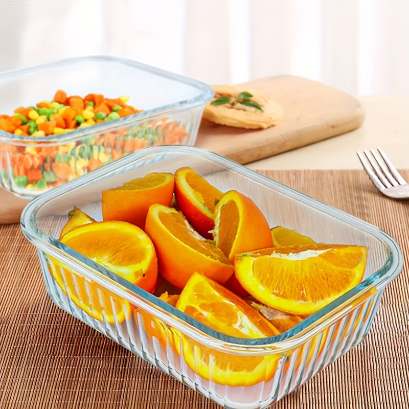 10pcs Glass Crisper (10 Glass Bowls + 10 Sealed LIDS), High Borosilicate Sealed LIDS Food Storage Container Glass, Reusable, Suitable for Microwave, Oven, Refrigerator, Dishwasher, Office, School And Camping Food Storage