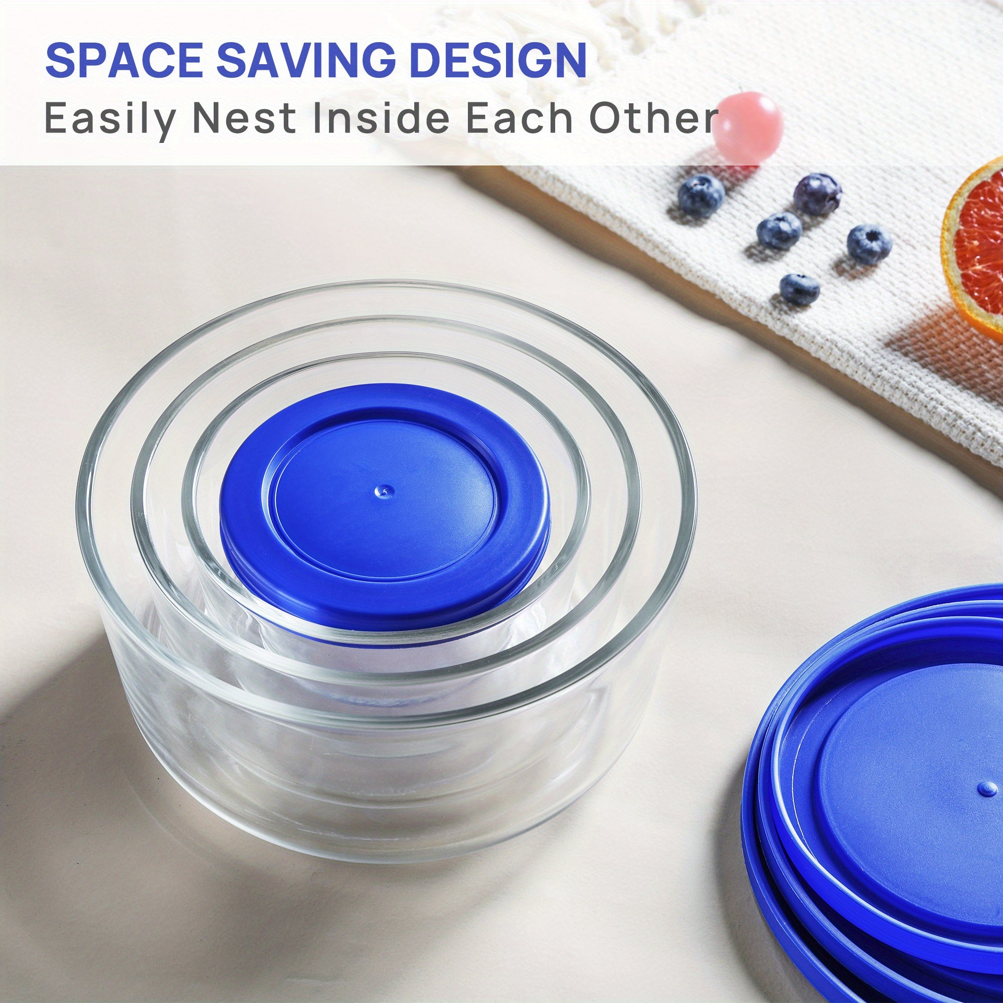 [Refrigerator Storage] 4 Pack Refrigerator Storage Box | Food Storage Containers, Leftovers Keeper, Lunch Container, Microwave, Dishwasher & Freezer Safe