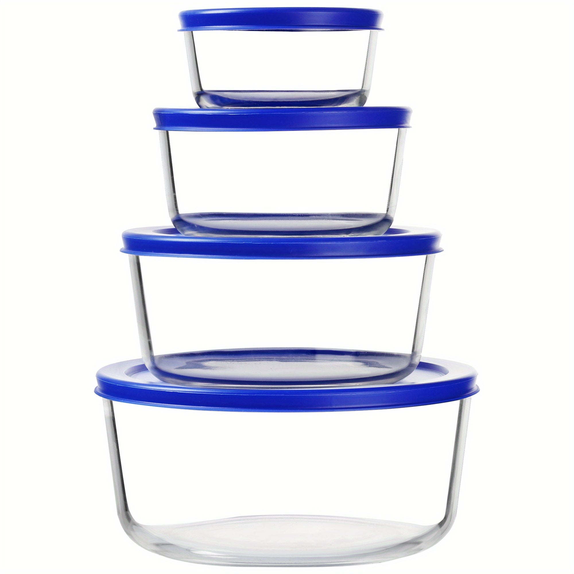 [Refrigerator Storage] 4 Pack Refrigerator Storage Box | Food Storage Containers, Leftovers Keeper, Lunch Container, Microwave, Dishwasher & Freezer Safe