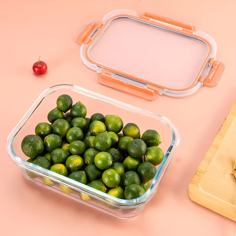 [Leakproof | Glass] 2/10pcs Glass Food Storage Containers with Lids | Leakproof Lunch Box Set for Meal Prep, Office Lunches & Pantry Organization | Reusable Household & Kitchen Essentials
