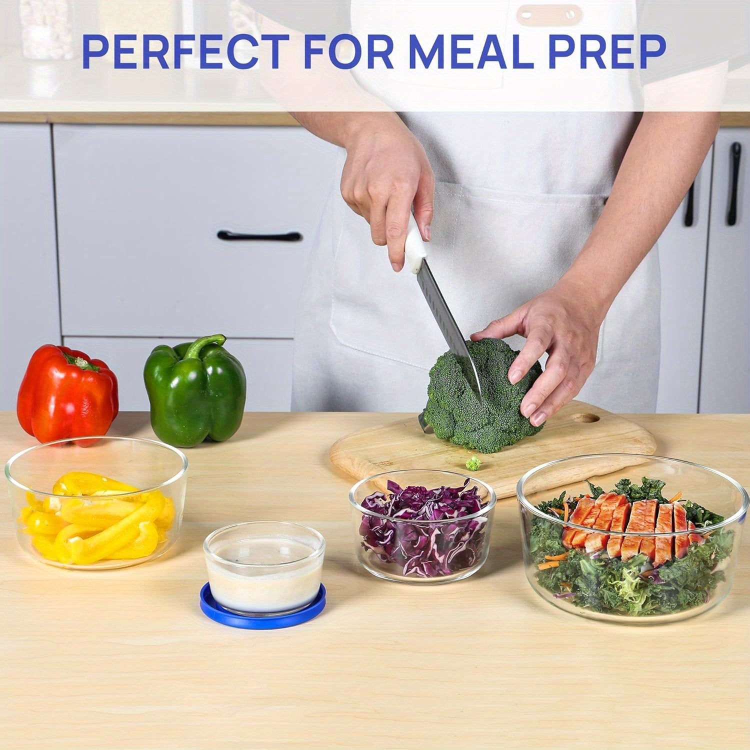 [Refrigerator Storage] 4 Pack Refrigerator Storage Box | Food Storage Containers, Leftovers Keeper, Lunch Container, Microwave, Dishwasher & Freezer Safe