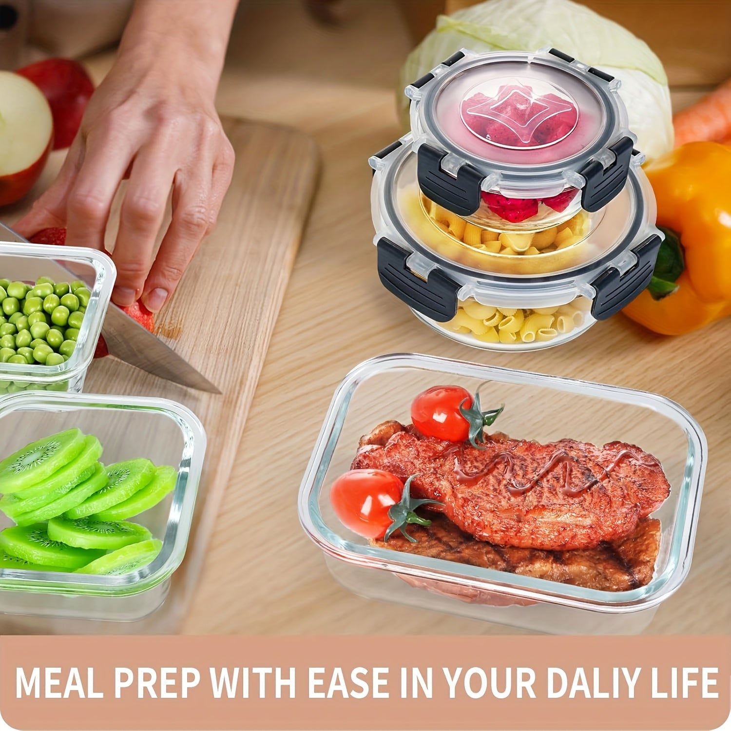 [15pcs Glass Containers] 15pcs Glass Food Storage Containers | Meal Prep Containers, Lunch Bento Boxes with Leak-proof Lids for Microwave, Freezer & Dishwasher, BPA Free - Gray