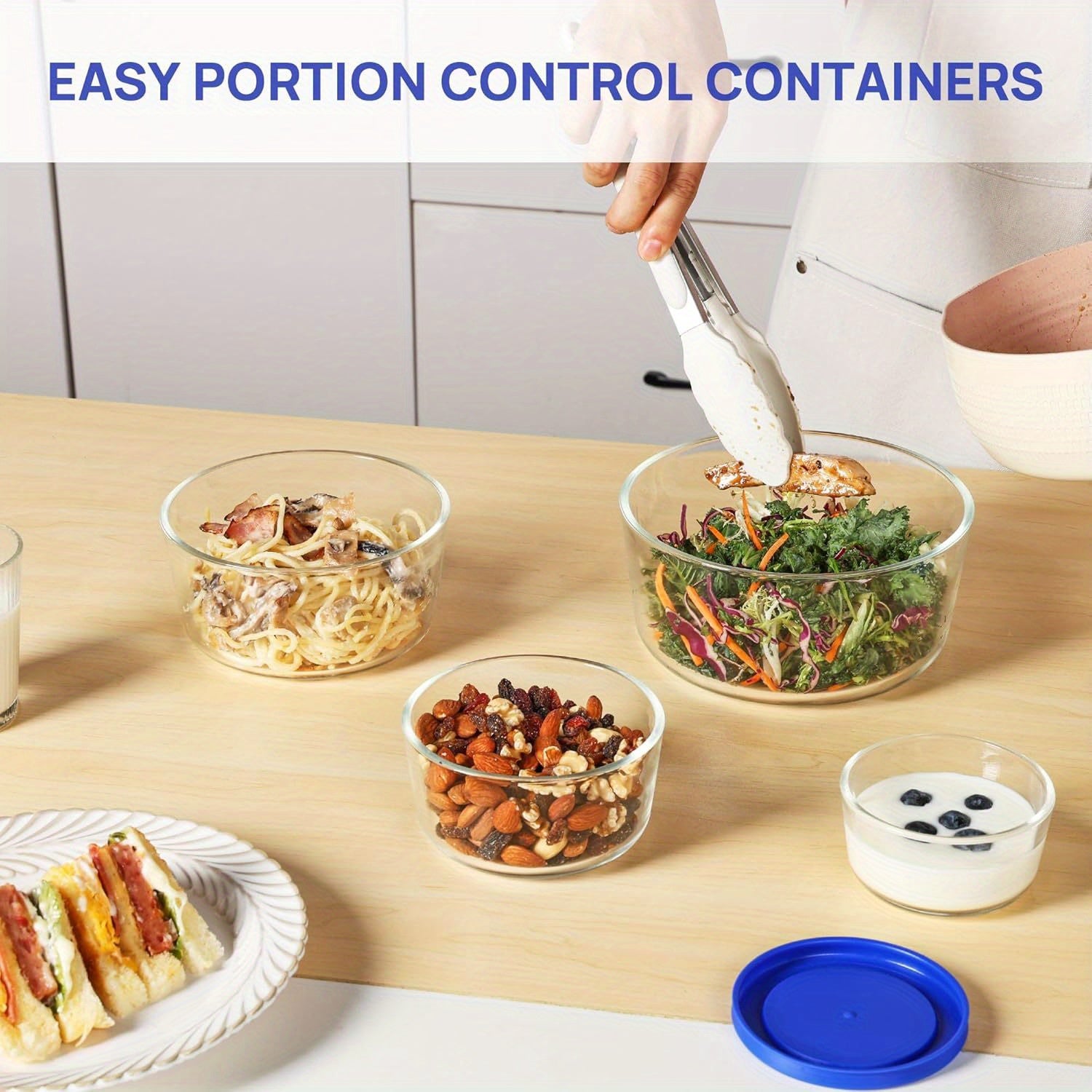 [Refrigerator Storage] 4 Pack Refrigerator Storage Box | Food Storage Containers, Leftovers Keeper, Lunch Container, Microwave, Dishwasher & Freezer Safe