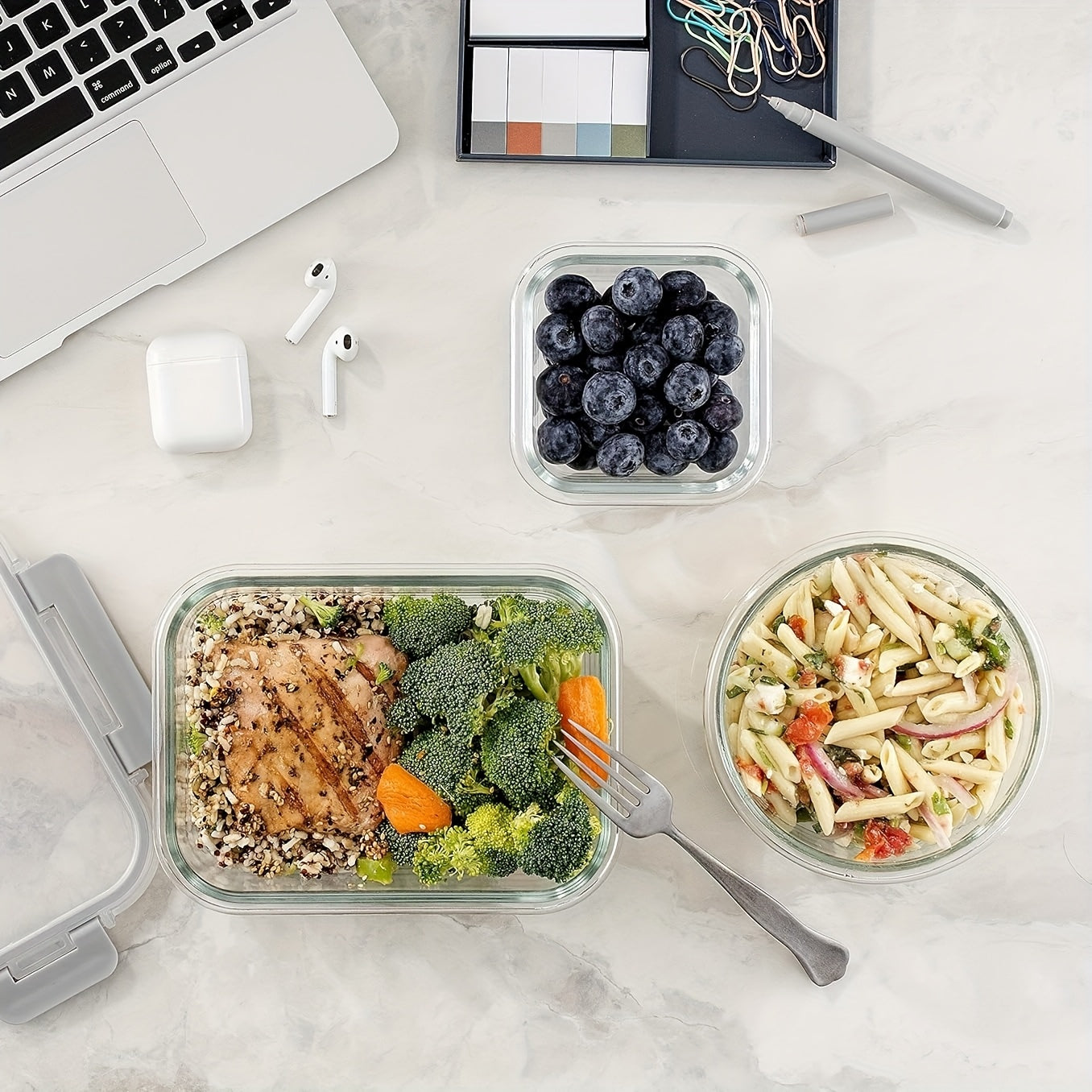 24pcs Glass Food Storage Container Set With Upgraded Snap Lock Lids. Stackable Airtight Glass Storage Containers, Glass Lunch Box Set, Ideal For Lunch, Food Storage, Meal Prep, Microwave, Oven, Freezer Safe, Dishwasher Safe For Easy Cleaning. Black.