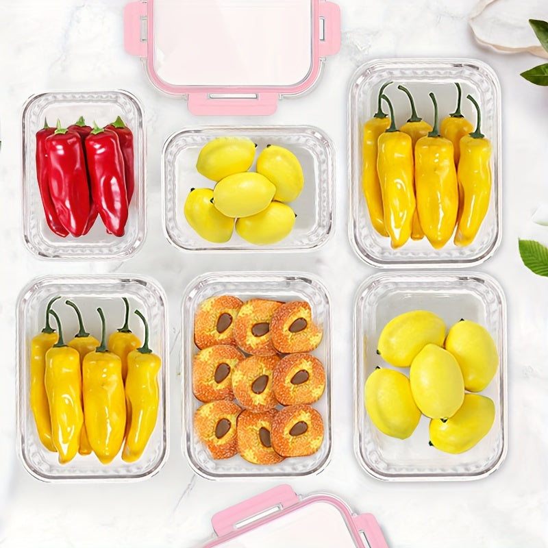 10pcs Glass Crisper (10 Glass Bowls + 10 Sealed LIDS), High Borosilicate Sealed LIDS Food Storage Container Glass, Reusable, Suitable for Microwave, Oven, Refrigerator, Dishwasher, Office, School And Camping Food Storage