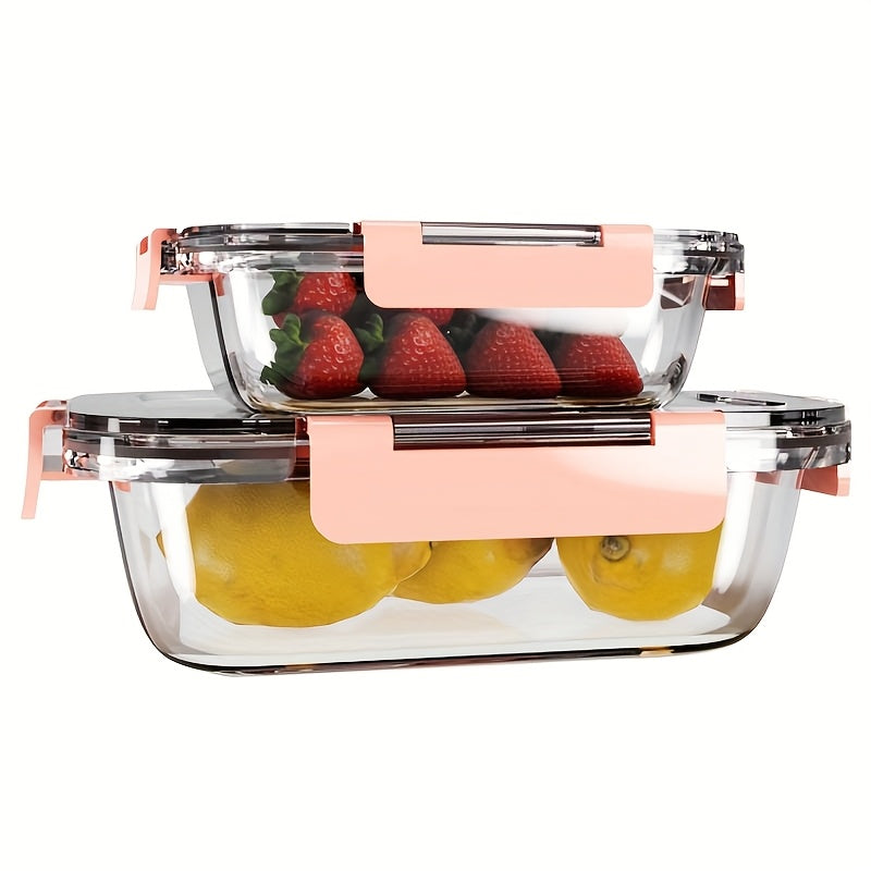 Stackable 4/24pcs Glass Food Container (2/12 Lids +2/12 Containers)-Multi-purpose Meal Prep And Pantry.With Airtight Lids, Oven, Microwave, Refrigerator And Dishwasher Safe. Durable, Space-saving Design Improves Heating Efficiency And Organization