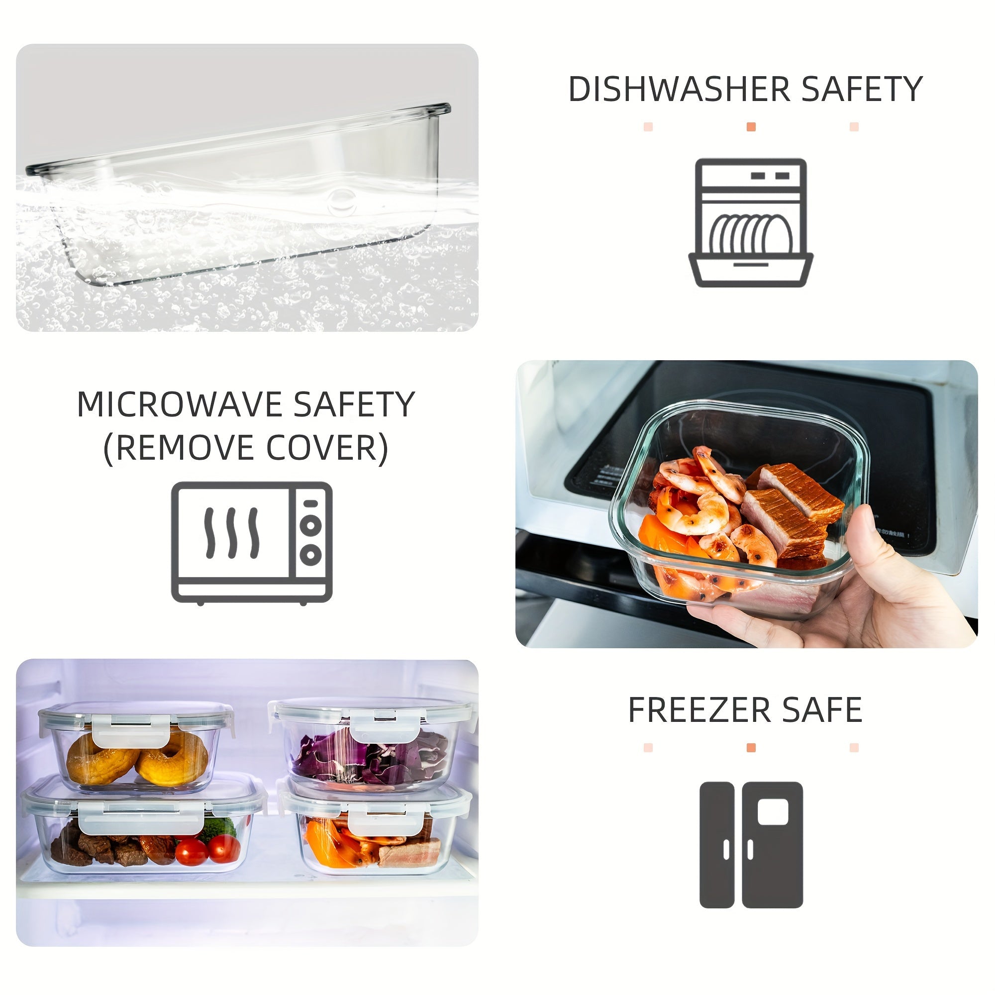 24PCS (12containers+12lids) High Borosilicate Glass Food Storage Containers Set - Leakproof, Airtight Lids - Perfect for Meal Prep, Lunch, Leftovers - For Home Kitchen Organization - Ideal Gift for Foodies & Busy Individuals