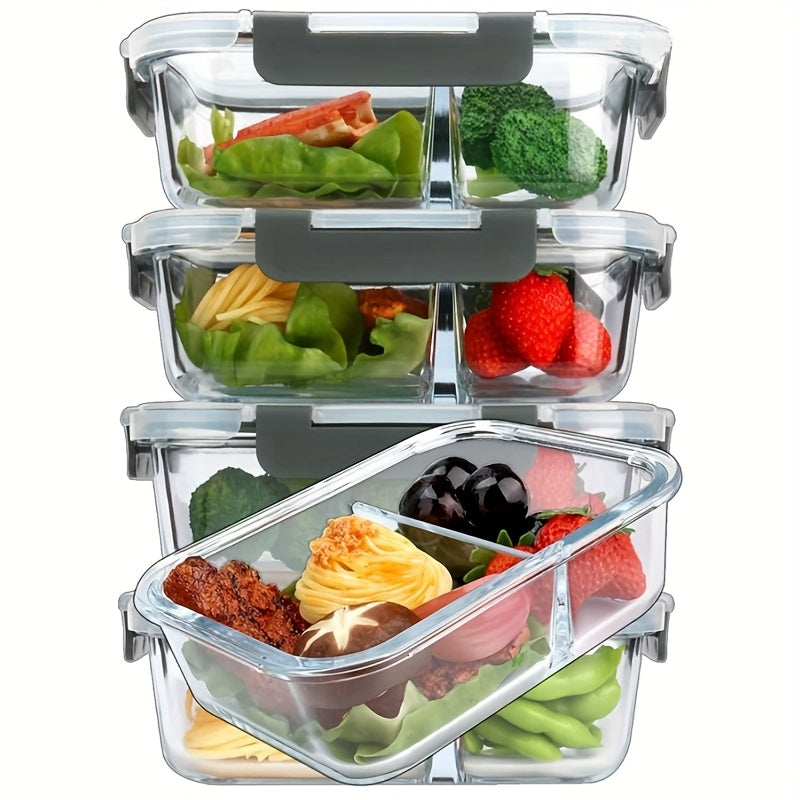[21.97 Oz Airtight Bento Box] 21.97 Oz Airtight Bento Box Set with Lid - Microwave & Dishwasher Safe, Durable Rectangular Food Storage Container for Meal Prep, Snacks, And Leftovers - Ideal for Students, Commuters, And Picnickers, Picnic