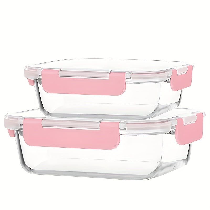 [Leakproof | Glass] 2/10pcs Glass Food Storage Containers with Lids | Leakproof Lunch Box Set for Meal Prep, Office Lunches & Pantry Organization | Reusable Household & Kitchen Essentials