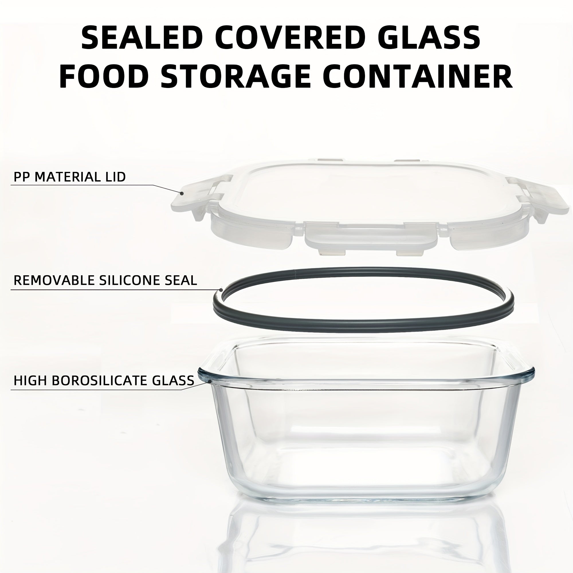 24PCS (12containers+12lids) High Borosilicate Glass Food Storage Containers Set - Leakproof, Airtight Lids - Perfect for Meal Prep, Lunch, Leftovers - For Home Kitchen Organization - Ideal Gift for Foodies & Busy Individuals