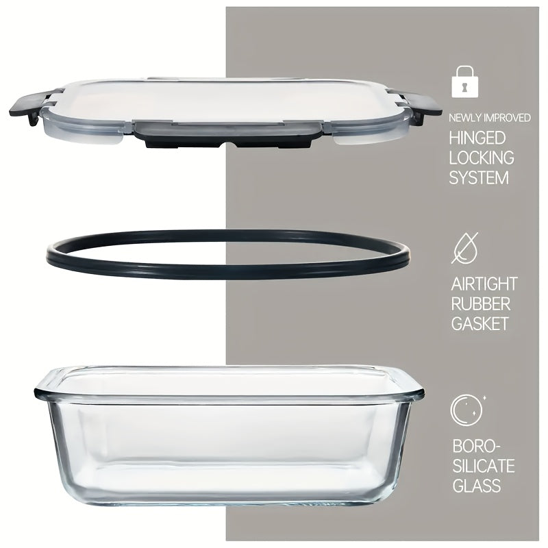 24pcs (Boxs And Lids) Glass Food Storage Containers With Lids, Meal Prep, Pantry Kitchen Storage Containers For Lunch, Leak Proof, Airtight Glass Lunch Bento Boxes For Microwave, Oven, Freezer And Dishwasher
