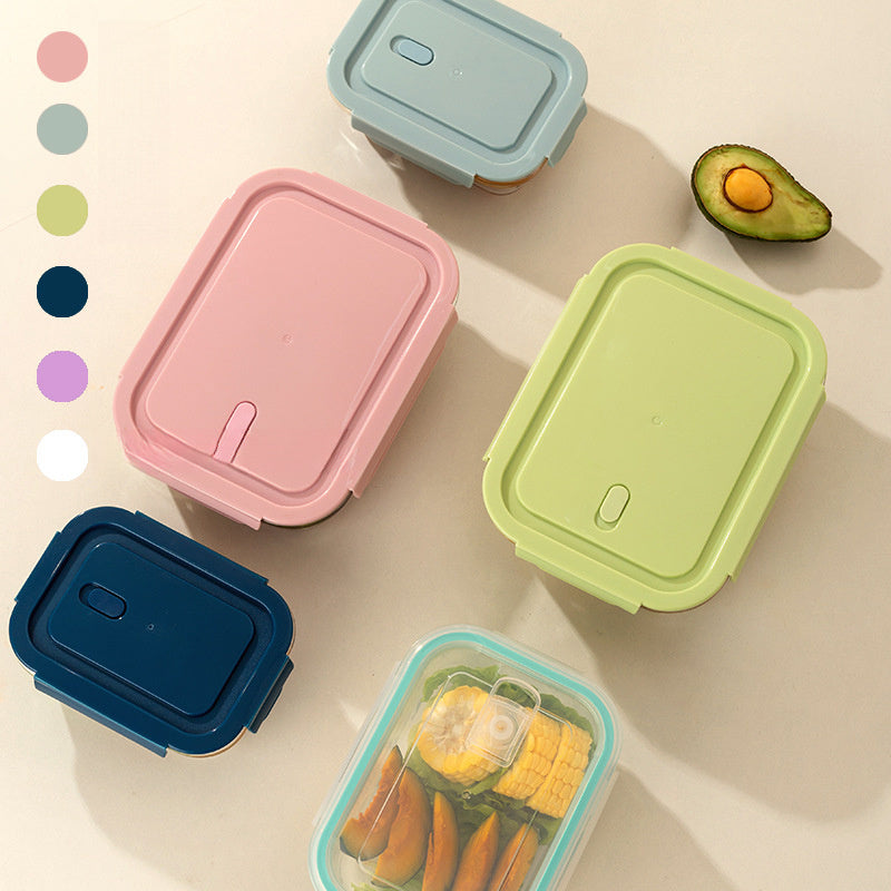 3pcs Leak-Proof Glass Storage Containers with Blue Lids - Microwave & Dishwasher Safe, Perfect for Meal Prep, Picnics, and Food Storage, Picnic Essentials|Modern Kitchenware|Glossy Finish